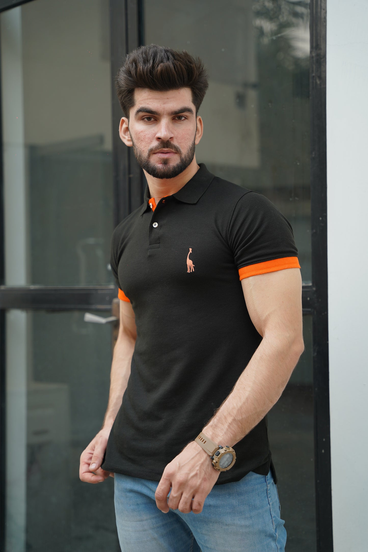 New Mens Polo Shirt T-Shirt Top Short Sleeve Contrast Colours S M L XL PL05