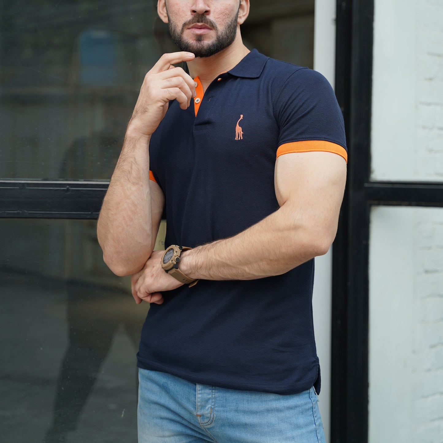 New Mens Polo Shirt T-Shirt Top Short Sleeve Contrast Colours S M L XL PL05