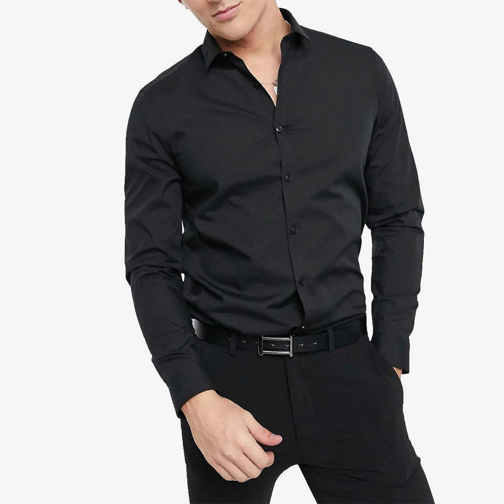 Men's Shirt Modern Slim Fit Shirts Long Sleeve Casual Formal RH13