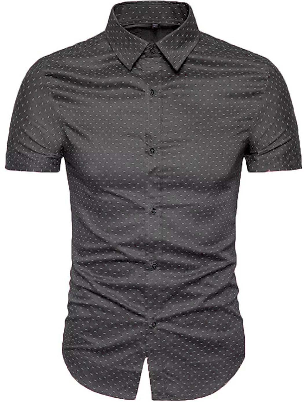 Mens Casual Shirts Smart Printed Shirt Short Sleeve Summer Top RH11