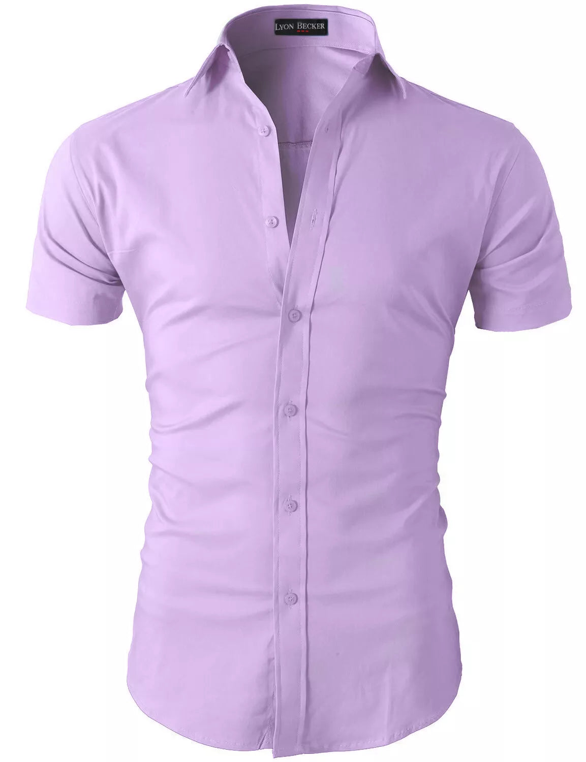 Mens Short Sleeve Shirts Casual Formal Slim Fit Shirt Top PS 05