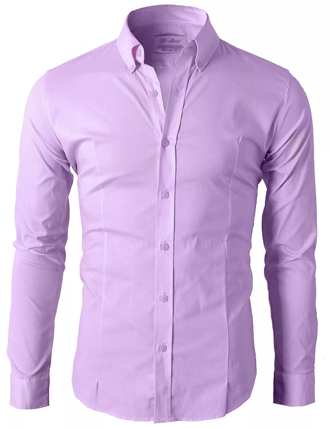 Men's Casual Shirt Button Down Slim Fit Long Sleeve Formal Shirts PS 24