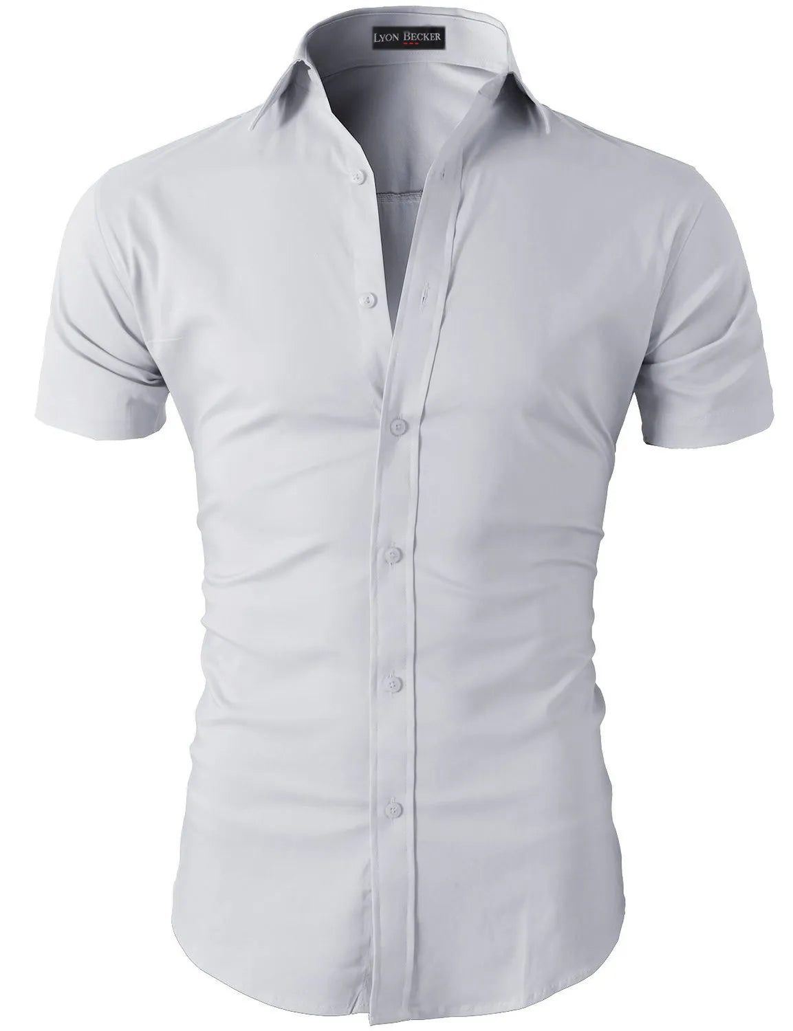 Mens Short Sleeve Shirts Casual Formal Slim Fit Shirt Top PS 05
