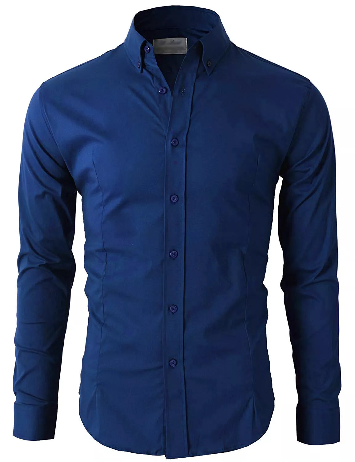 Men's Casual Shirt Button Down Slim Fit Long Sleeve Formal Shirts PS 24