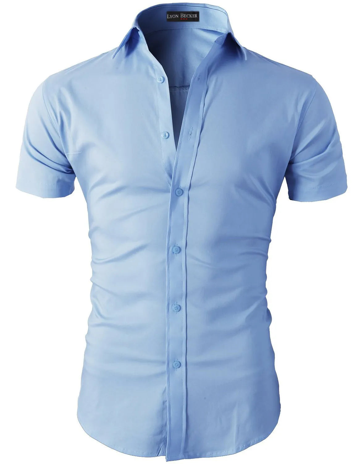 Mens Short Sleeve Shirts Casual Formal Slim Fit Shirt Top PS 05