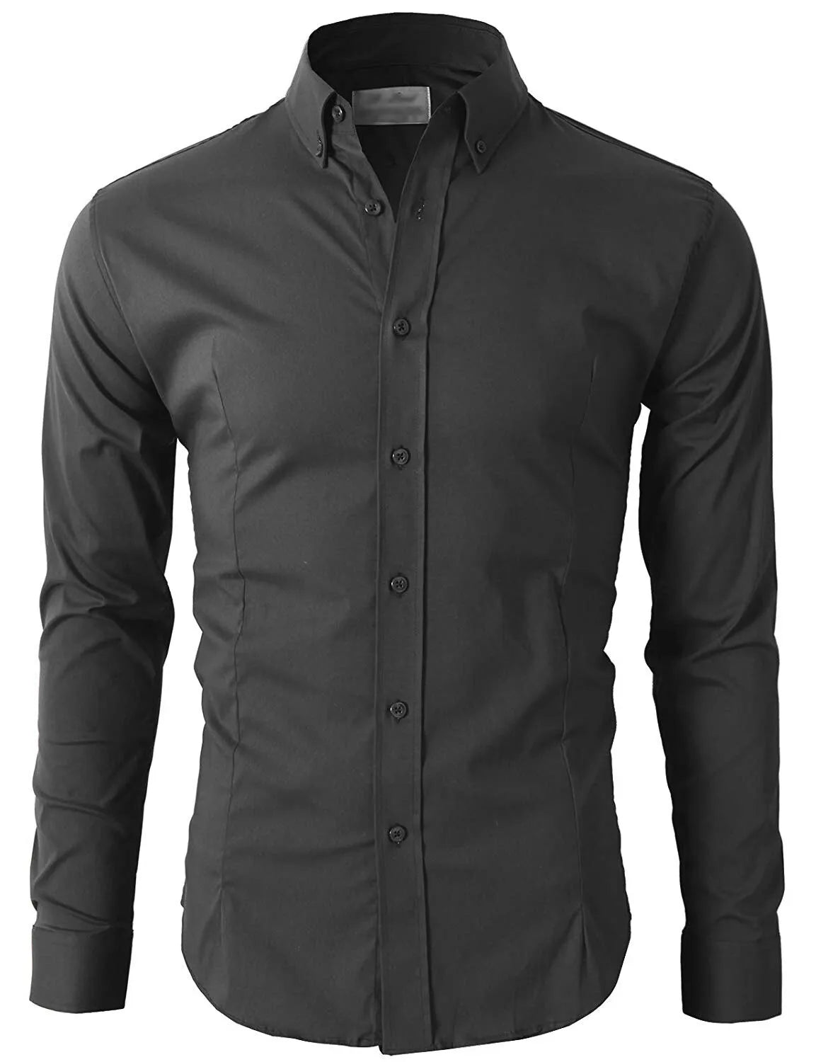 Men's Casual Shirt Button Down Slim Fit Long Sleeve Formal Shirts PS 24