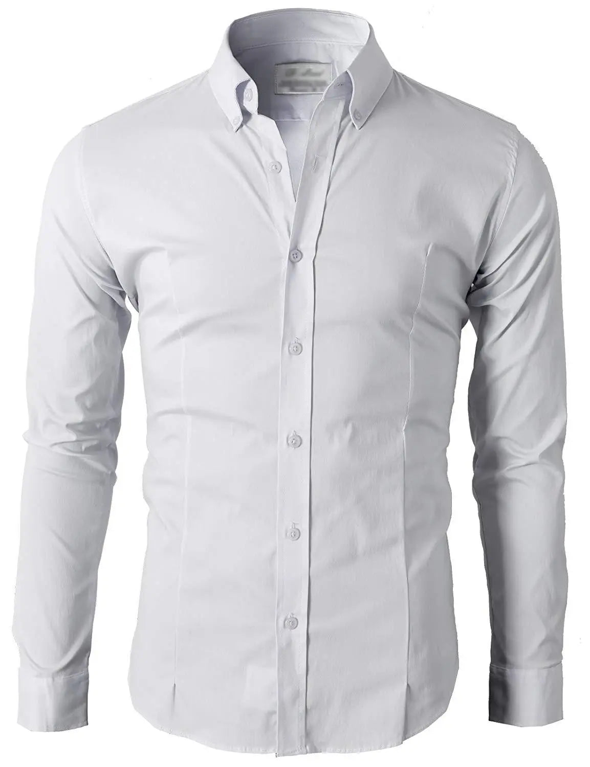 Men's Casual Shirt Button Down Slim Fit Long Sleeve Formal Shirts PS 24