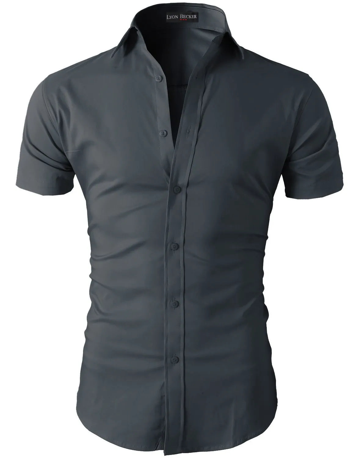 Mens Short Sleeve Shirts Casual Formal Slim Fit Shirt Top PS 05