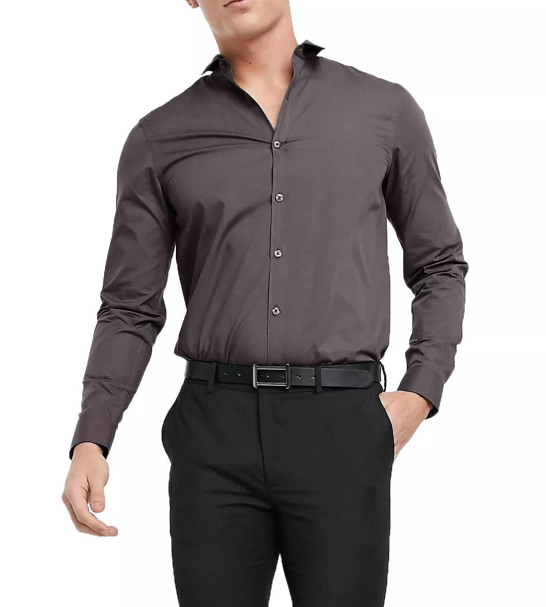 Men's Shirt Modern Slim Fit Shirts Long Sleeve Casual Formal RH13