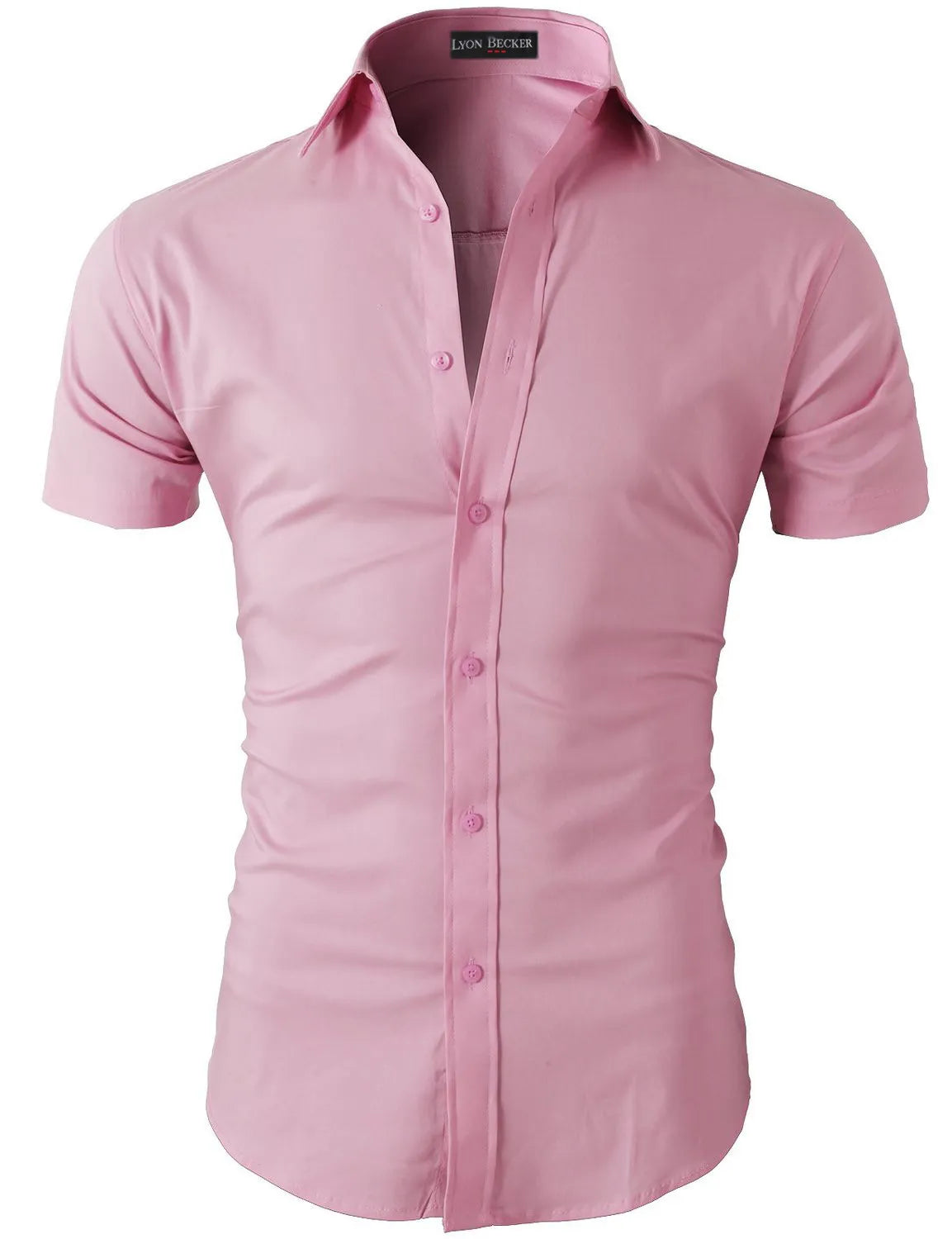 Mens Short Sleeve Shirts Casual Formal Slim Fit Shirt Top PS 05