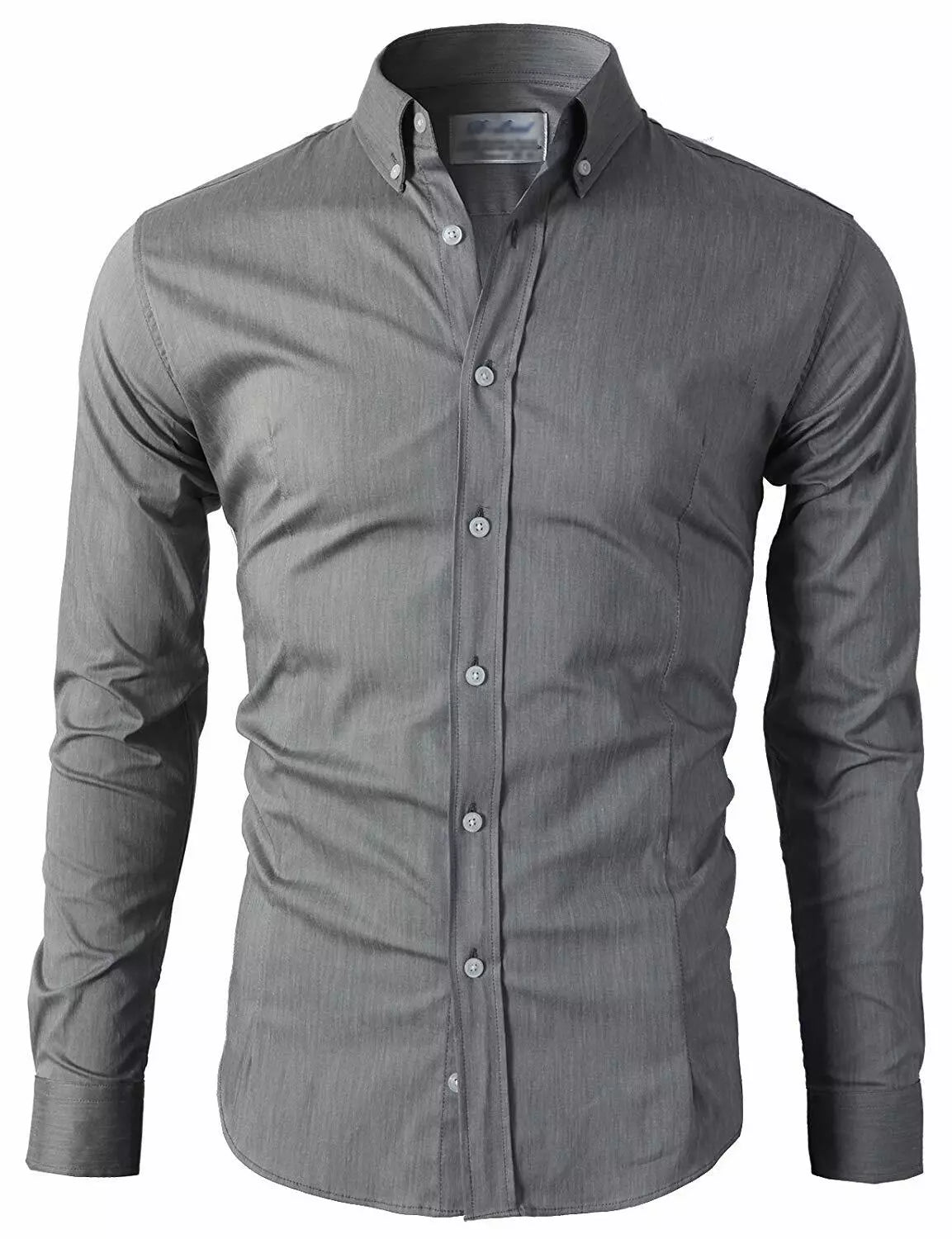 Men's Casual Shirt Button Down Slim Fit Long Sleeve Formal Shirts PS 24