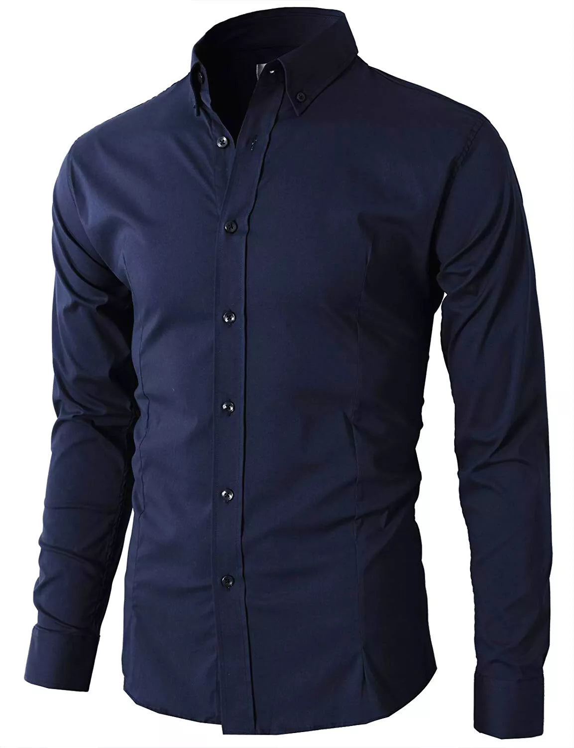 Men's Casual Shirt Button Down Slim Fit Long Sleeve Formal Shirts PS 24