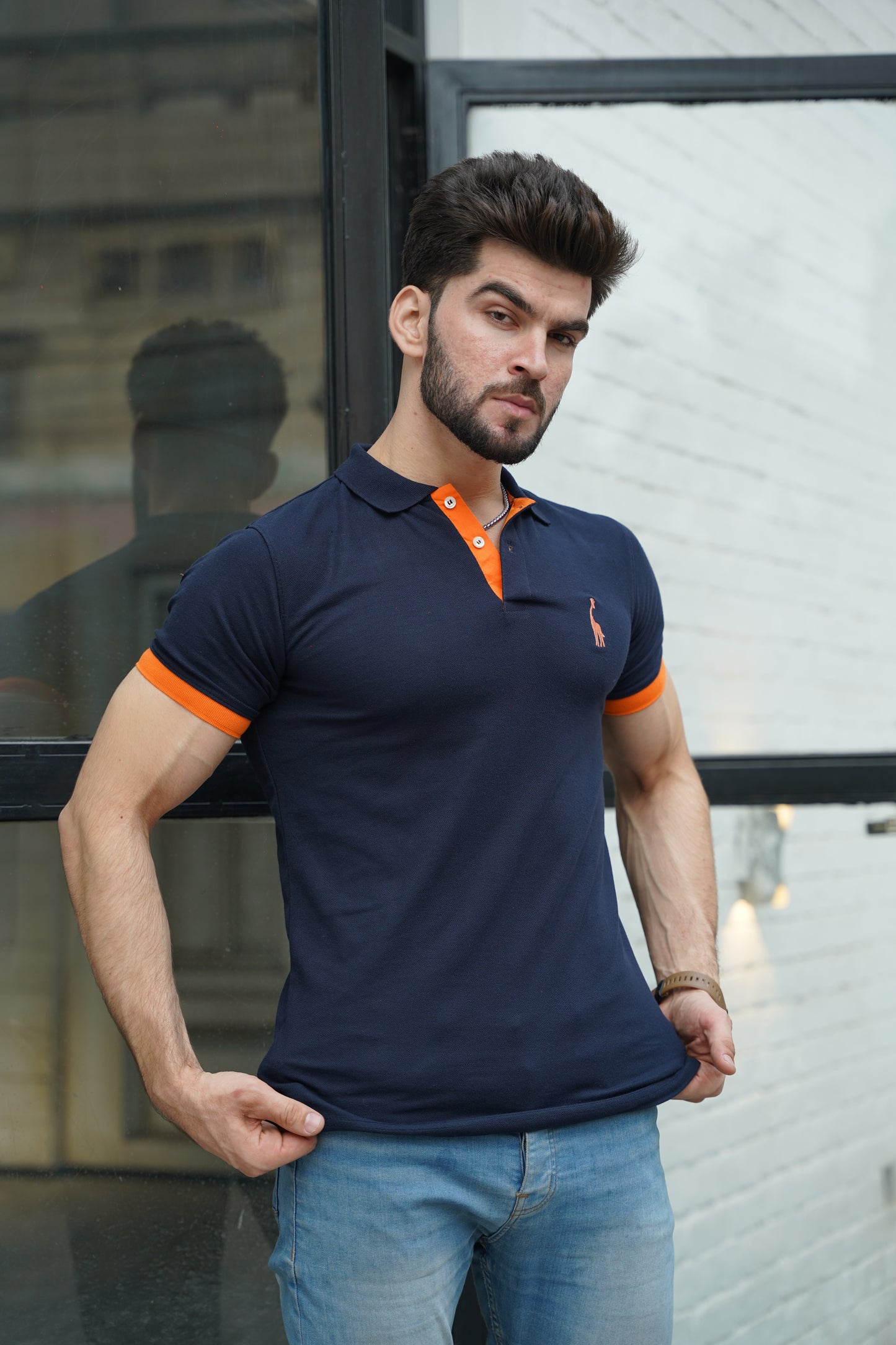 New Mens Polo Shirt T-Shirt Top Short Sleeve Contrast Colours S M L XL PL05