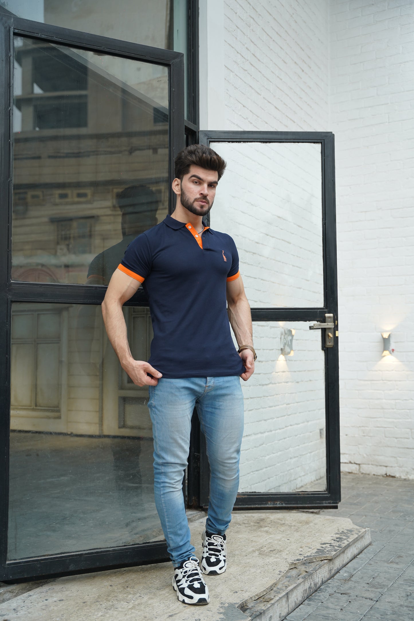 New Mens Polo Shirt T-Shirt Top Short Sleeve Contrast Colours S M L XL PL05