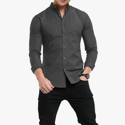 Mens Button Down Modern Slim Fit Shirts Long Sleeve Casual Formal Shirt RH12