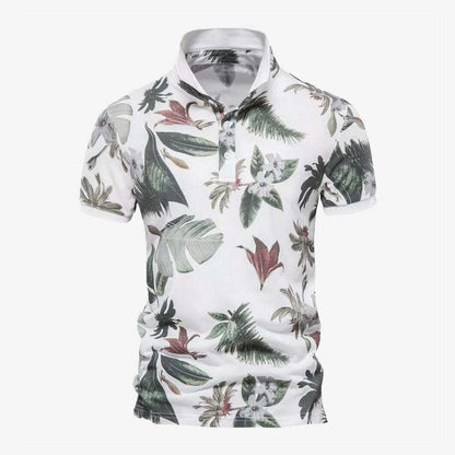 Men's Golf Polo Shirts Men Fashion Printed Short Sleeve Hawaii Style Polo Shirts