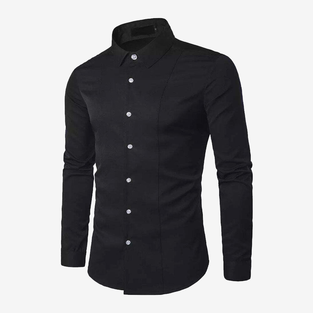 Mens Casual Formal Shirts Slim Fit Shirt Top Long Sleeve PS 29