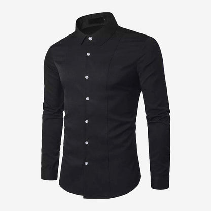 Mens Casual Formal Shirts Slim Fit Shirt Top Long Sleeve PS 29