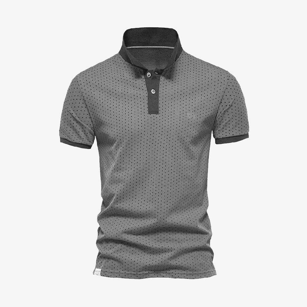 Mens Polka Polo Shirt T-Shirt Top Short Sleeve Contrast Colours PL21