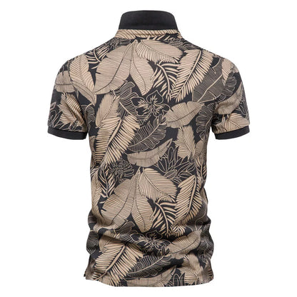 Men's Golf Polo Shirts Men Fashion Printed Short Sleeve Hawaii Style Polo Shirts