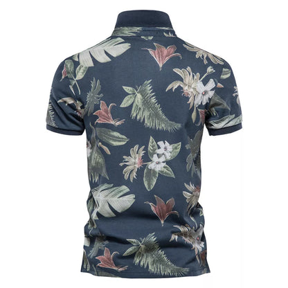 Men's Golf Polo Shirts Men Fashion Printed Short Sleeve Hawaii Style Polo Shirts