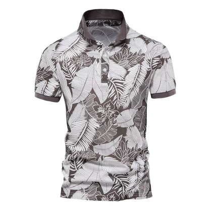 Men's Golf Polo Shirts Men Fashion Printed Short Sleeve Hawaii Style Polo Shirts
