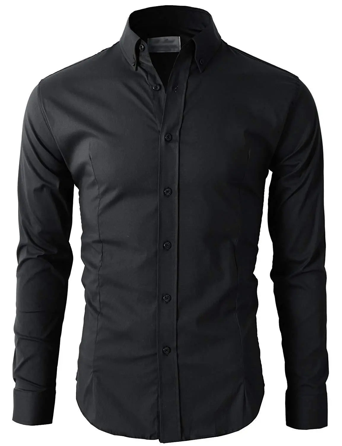Men s Casual Shirt Button Down Slim Fit Long Sleeve Formal Shirts PS 2 Lyon Becker