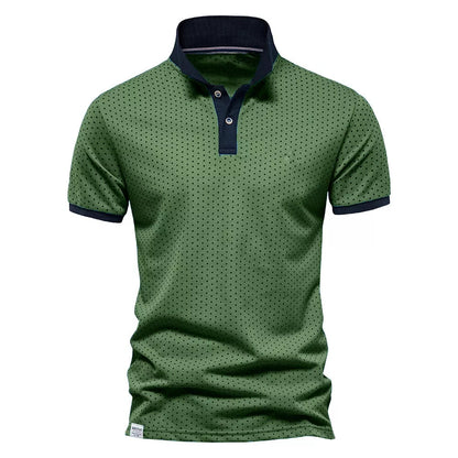 Mens Polka Polo Shirt T-Shirt Top Short Sleeve Contrast Colours PL21